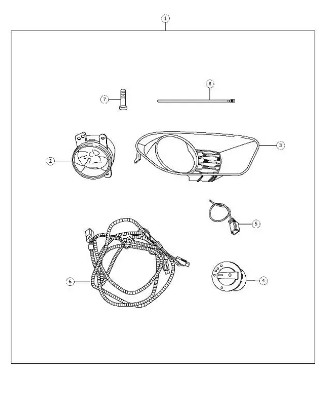 Headlamp Switch - Mopar (68072001AD)