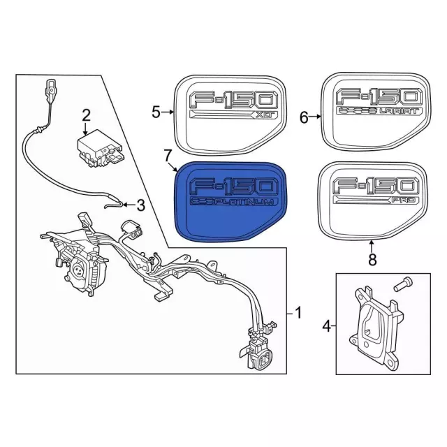 NL3Z10370BAH - Body: Door Assembly for Ford: F-150 Lightning Image
