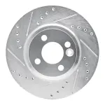 63132005L - : DFC Brake Rotor - Drilled and Slotted - Silver for DYNAMIC FRICTION Image