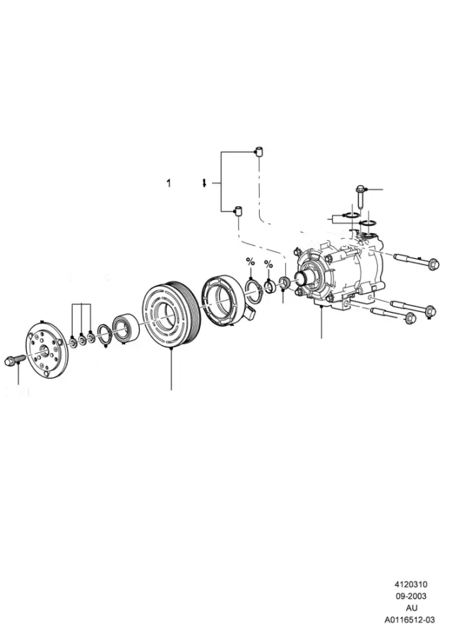 4F2Z19703AB - HVAC: Compressor for Ford Image