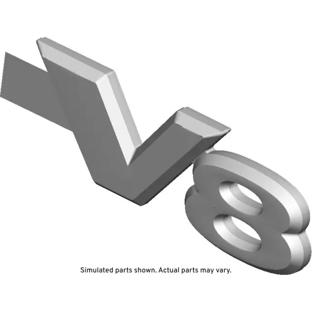 15772449 - : Front Fender V8 Emblem for Chevrolet: Colorado | GMC: Canyon, Envoy, Envoy XL, Envoy XUV Image