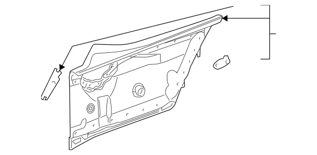 20969011533C84 - Body: Lower Quarter Trim for Mercedes-Benz Image