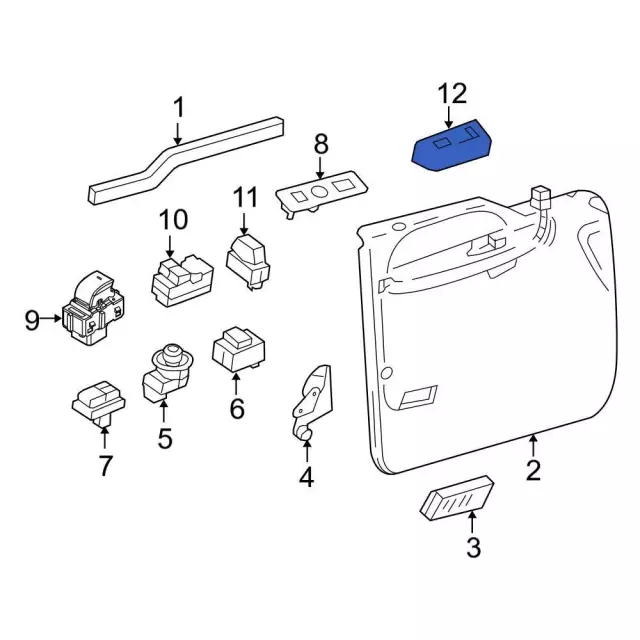 7C3Z14525KA - Body: Switch Housing for Ford: F-250 Super Duty, F-350 Super Duty, F-450 Super Duty Image
