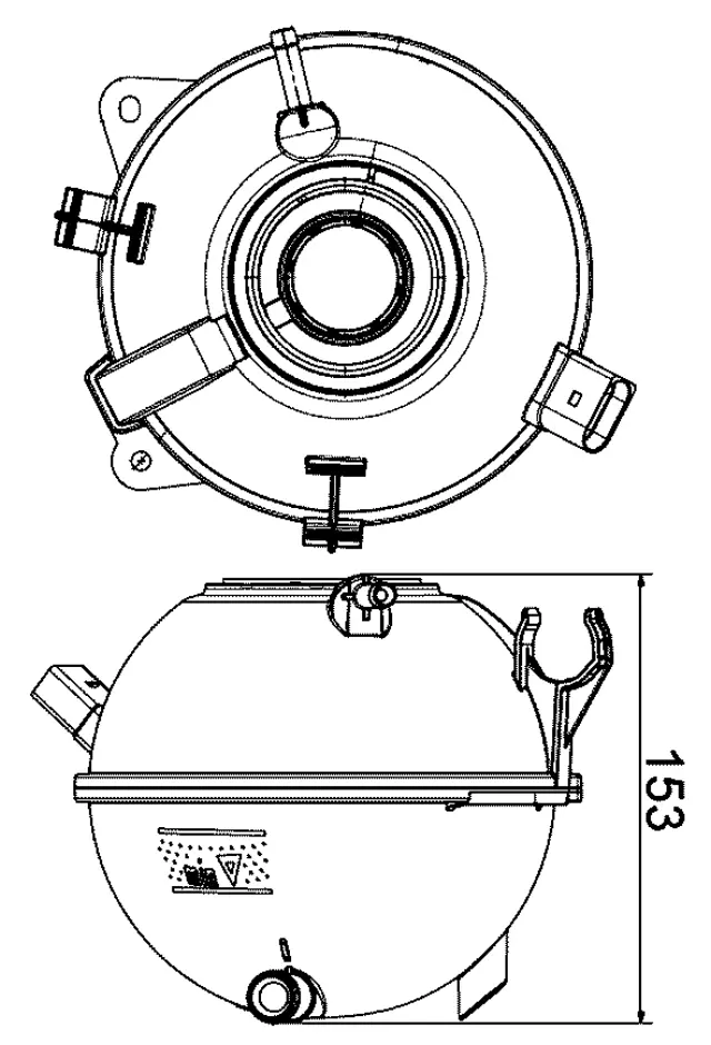 CRT19000S - Cooling Systems: Behr Engine Coolant Reservoir for Behr Image