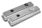 241137 - : Holley Valve Covers - Muscle Series - Finned - SBC - Polished for Holley Image