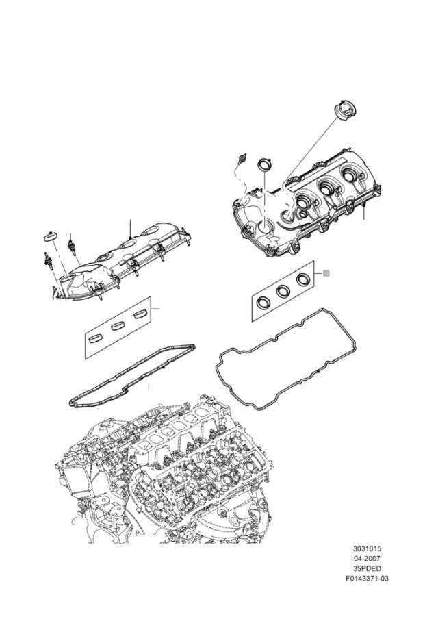6E5Z6C535AB - Engine: Engine Valve Cover Washer Seal for Ford Image
