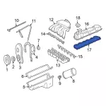 YL3Z6521AA - Engine: Engine Valve Cover Gasket for Ford Image