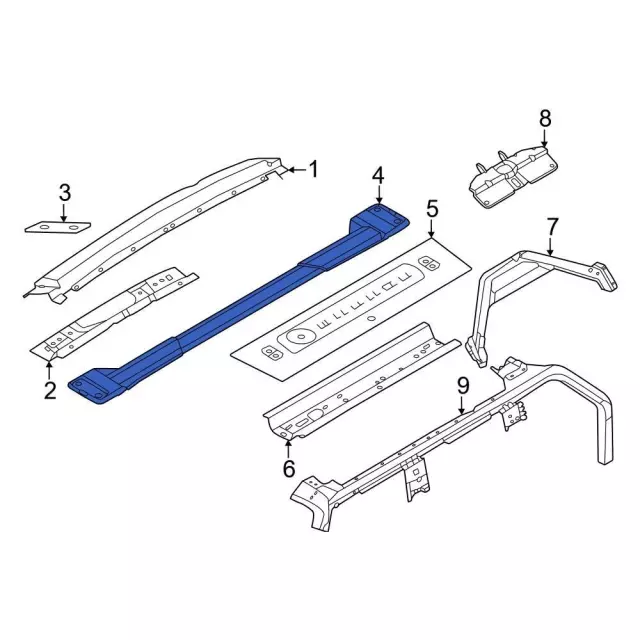 N2DZ78502A74B - Body: Center Panel for Ford: Bronco Image