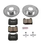 K156 - : Z23 Daily Driver Carbon-Fiber Ceramic Brake Pad and Drilled &amp; Slotted Rotor Kit for PowerStop Image