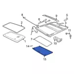 7L3Z78519A02AC - Body: Sunshade for Ford: Expedition, F-250 Super Duty, F-350 Super Duty, F-450 Super Duty Image