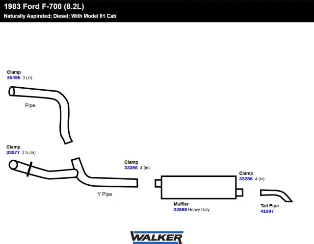 22888 - : Heavy Duty Direct Fit Exhaust Muffler 4" Inlet (ID) 4" Outlet (ID) for Walker Exhaust Image