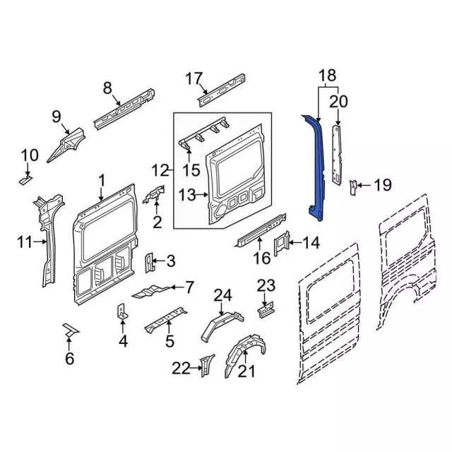 Panel Rear Corner Inner - Ford (SK4Z-6140455-B)