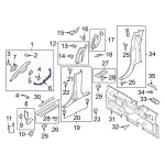 ML3Z1531458AA - Body: Windshield Pillar Trim Cap for Ford Image