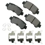 ACT1624 - : Akebono ProACT Ultra Premium Ceramic Disc Brake Pad Kit for AKEBONO Image