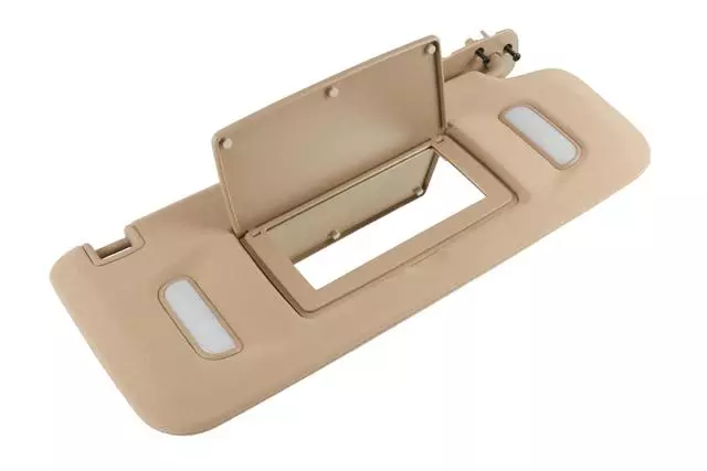 22850311 - : Light Cashmere Passenger Side Sunshade for Cadillac: Escalade, Escalade ESV, Escalade EXT | Chevrolet: Avalanche, Suburban 1500, Suburban 2500, Tahoe | GMC: Yukon, Yukon XL 1500, Yukon XL 2500 Image