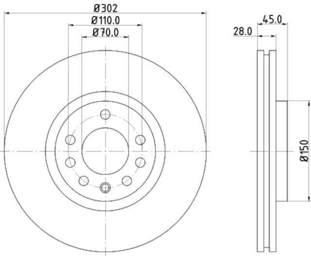 355109172 - : Disc Brake Rotor for Hella Pagid Image