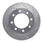 63154198R - : DFC Brake Rotor - Drilled and Slotted - Silver for DYNAMIC FRICTION Image