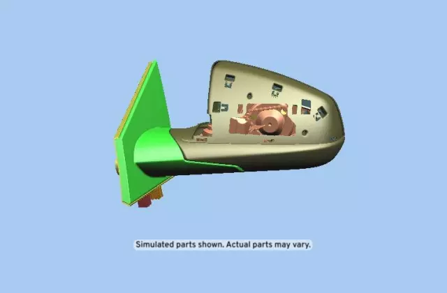 23213098 - : Black Driver Side Door Mirror without Cover for GM Image