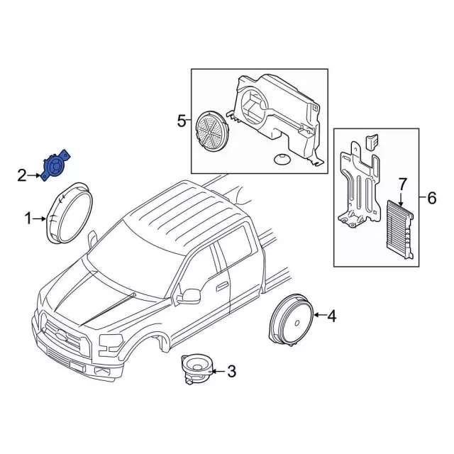 Front Dr Speaker - Ford (MU5Z-18808-D)