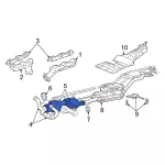 XL2Z5E212BA - Exhaust: Converter &amp; Pipe for Ford: Explorer | Mercury: Mountaineer Image
