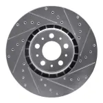 63127040R - : DFC Brake Rotor - Drilled and Slotted - Silver for DYNAMIC FRICTION Image