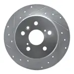 63176114L - : DFC Brake Rotor - Drilled and Slotted - Silver for DYNAMIC FRICTION Image