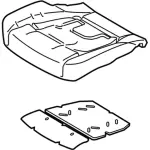 HC3Z2663222E - Body: Seat Cushion Pad for Ford: F-250 Super Duty, F-350 Super Duty, F-450 Super Duty Image