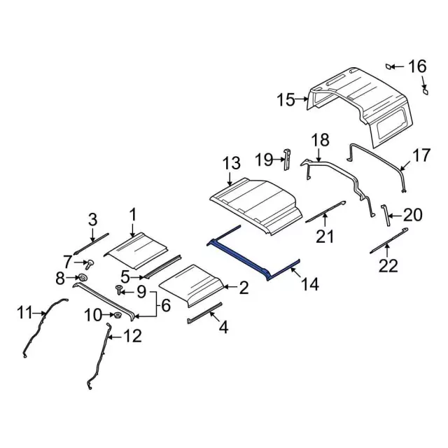 M2DZ78205G42C - Body: Weatherstrip for Ford: Bronco Image