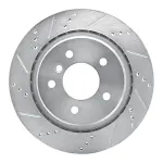 63131035D - : DFC Brake Rotor - Drilled and Slotted - Silver for DYNAMIC FRICTION Image