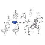 LJ6Z7863840F - Body: Seat Cushion Pad for Ford: Escape Image
