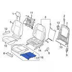 LK4Z14D696B - : Seat Cushion Heater for Ford: Transit-150, Transit-250, Transit-350, Transit-350 HD Image