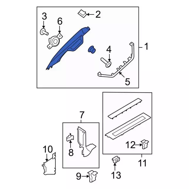 SL3Z1503599CB - Body: Windshield Pillar Trim for Ford Image