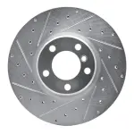 63131108L - : DFC Brake Rotor - Drilled and Slotted - Silver for DYNAMIC FRICTION Image
