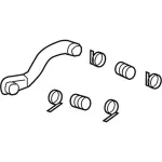 9C3Z6F073A - Cooling System: Outlet Tube for Ford: F-250 Super Duty, F-350 Super Duty, F-450 Super Duty Image