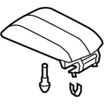 FE9Z7406024AF - Body: Armrest for Lincoln: MKT Image