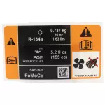 DM5Z1503050A - : AC Label for Ford Image