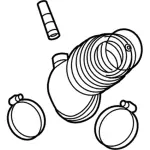 8L8Z9B659A - : 2008 Ford - Engine Air Intake Hose for Ford: Escape | Mercury: Mariner Image