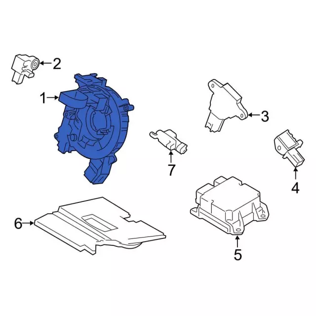 EG9Z14A664N - Electrical: Clock Spring for Ford: Edge, Fusion, Mustang, Police Responder Hybrid, SSV Plug-In Hybrid | Lincoln: Continental, MKC, MKZ Image