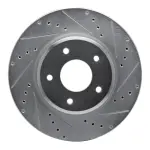 63152016R - : DFC Brake Rotor - Drilled and Slotted - Silver for DYNAMIC FRICTION Image