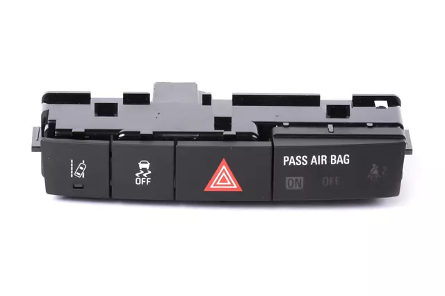 Black Hazard Warning and Accessory Switch - GM (22906173)
