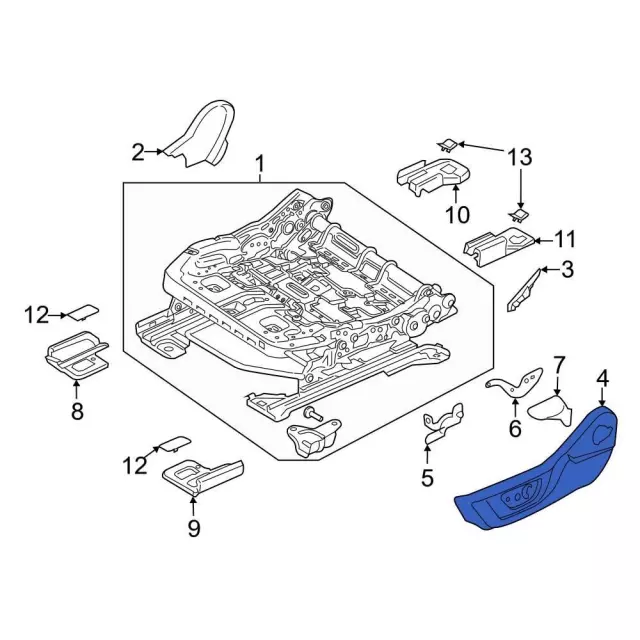 Seat Trim Panel - Ford (FR3Z-6362187-AD)