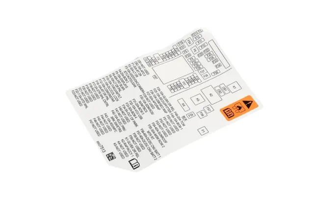 85027513 - : Fuse Box Label for GM Image