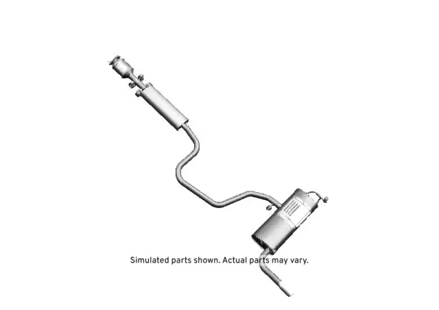 25908492 - : Exhaust Muffler Assembly with 3-Way Catalytic Converter, Pipe, Insulators, and Gasket for Saturn: Aura Image
