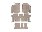 45445123 - : Tan FloorLiner™ DigitalFit®, Front, 2nd Row &amp; 3rd Row for WeatherTech Image