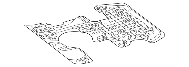 1665240585 - Chassis Sheet Metal Parts/Air Intake: Damping Mat for Mercedes-Benz: GL350, GL450, GL550, GL63 AMG, GLE300d, GLE350, GLE400, GLE43 AMG, GLE450 AMG, GLE550e, GLE63 AMG, GLE63 AMG S, GLS350d, GLS450, GLS550, GLS63 AMG, ML250, ML350, ML400, ML550, ML63 AMG Image image