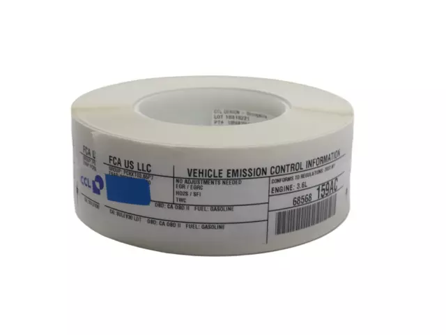 68568159AC - Labels: Vehicle Emission Control Information Label for Chrysler: Pacifica Image