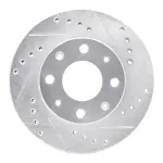 63159005R - : DFC Brake Rotor - Drilled and Slotted - Silver for DYNAMIC FRICTION Image