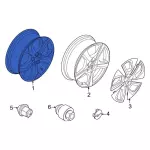 LJ8Z1007B - : Wheel Assembly for Ford: Mustang Mach-E Image