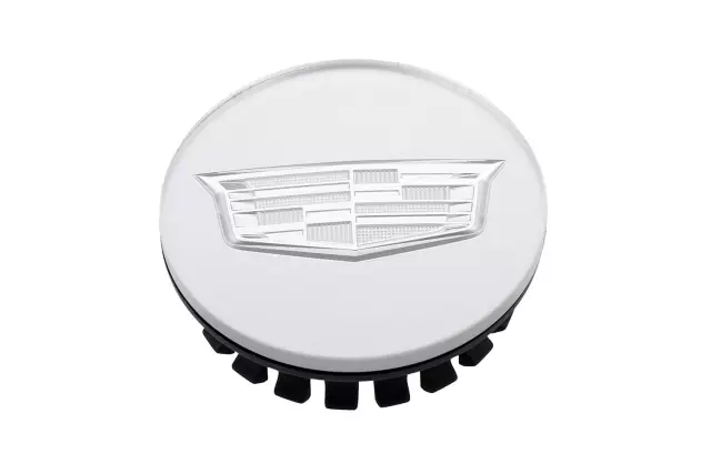 23156594 - : Wheel Cap in Silver with Crest and Wreath Logo for Cadillac: ATS, CTS Image