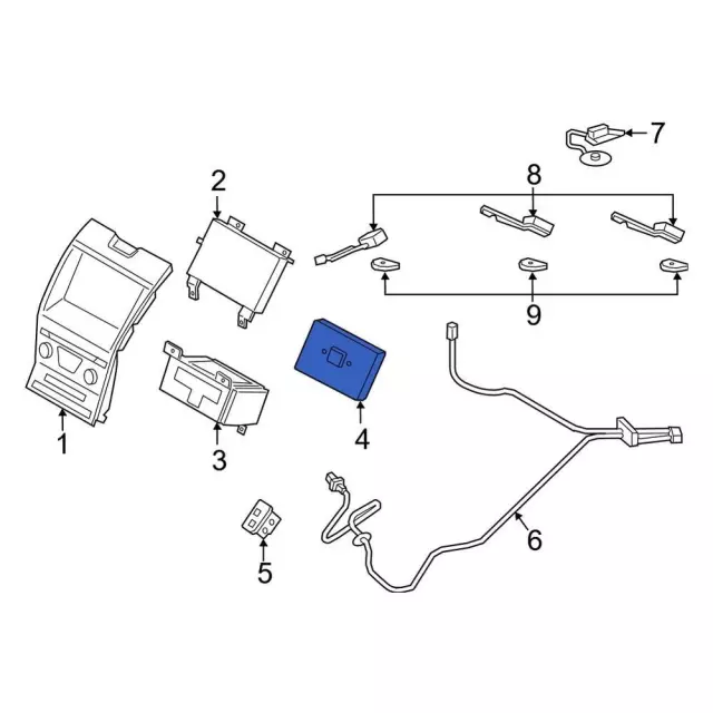 JR3Z14G371J - Body: Module for Ford: Edge, Escape, Explorer, F-250 Super Duty, F-350 Super Duty, F-450 Super Duty, Flex, Mustang, Police Interceptor Utility | Lincoln: MKC Image